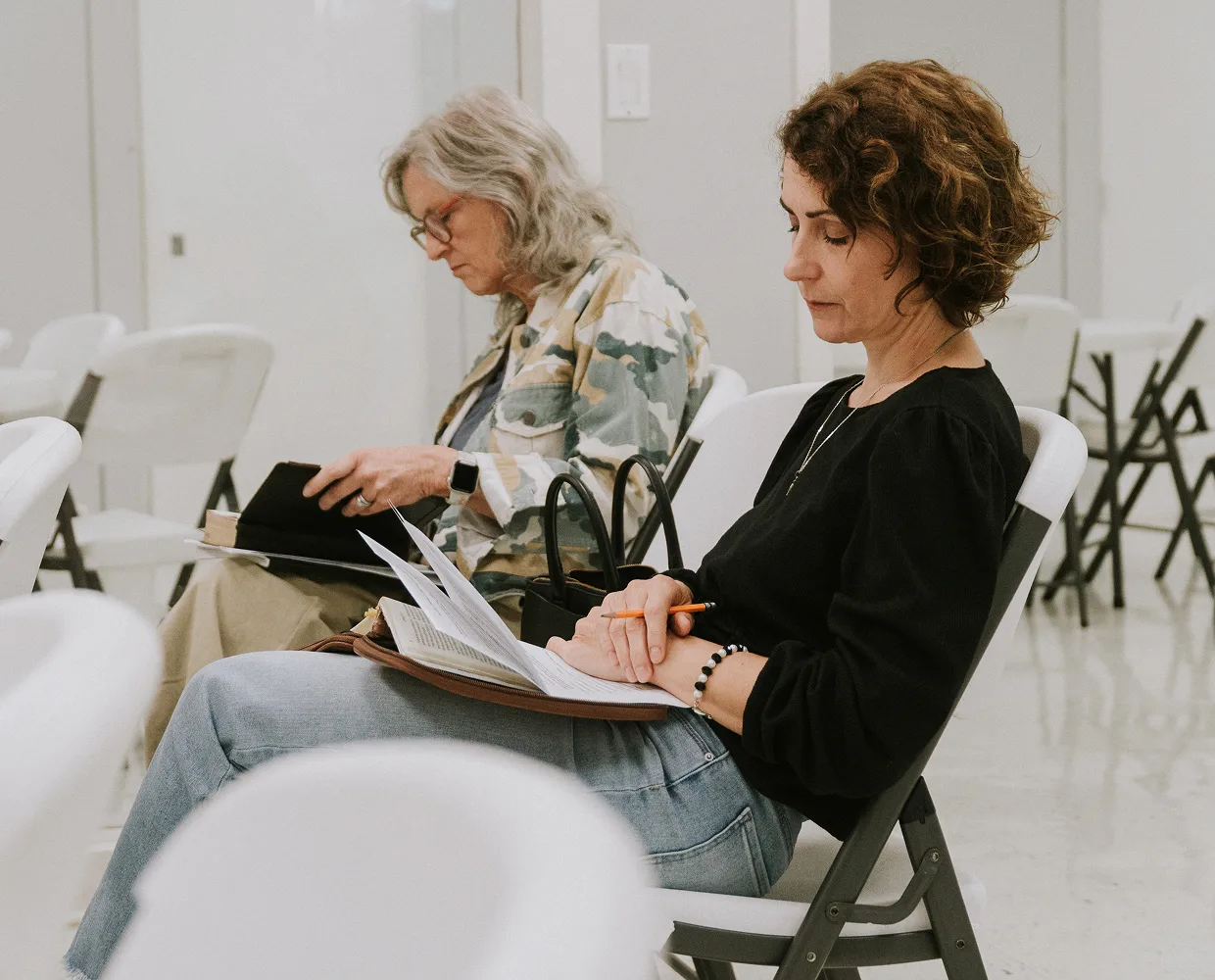 Keystone Bible Church members reading together
